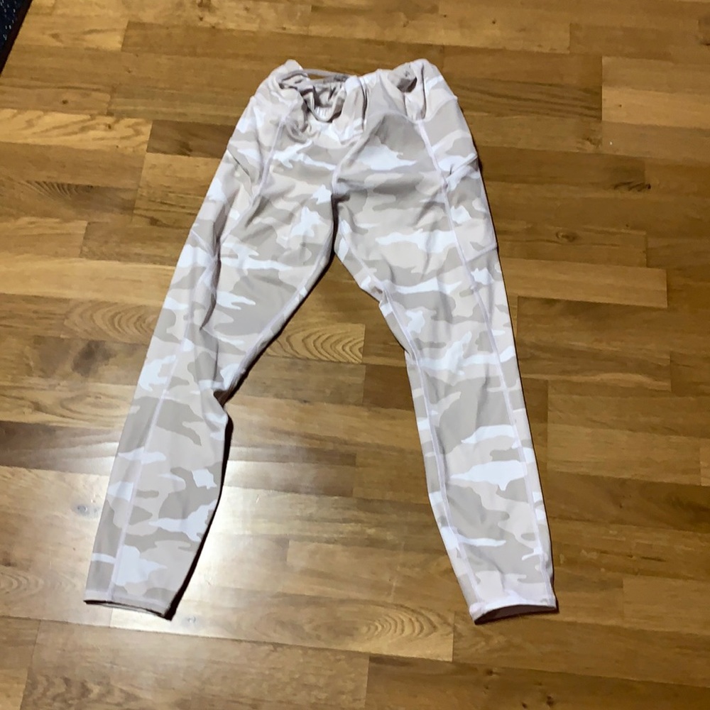 ATHLETA LEGGINGS SIDE ZIPPER SIZE M